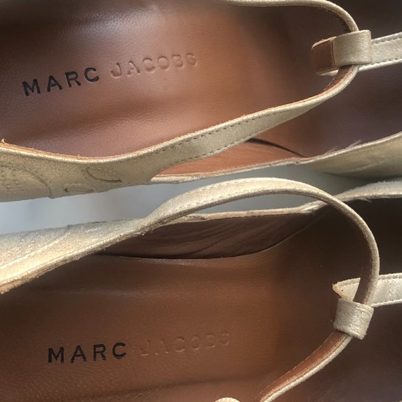 Marc Jacobs T-Strap Heels in Gold Champagne EUC - Picture 14 of 15